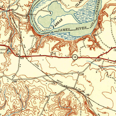 United States Geological Survey Bermuda Hundred, VA (1946, 62500-Scale) digital map