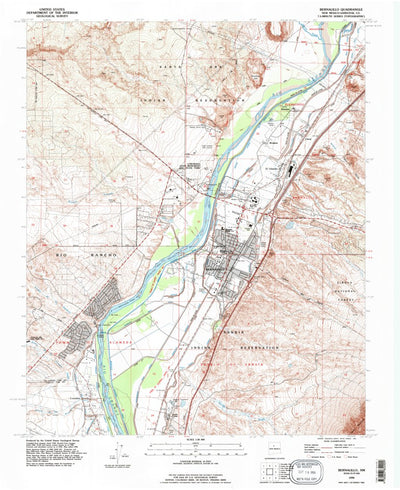 United States Geological Survey Bernalillo, NM (1990, 24000-Scale) digital map