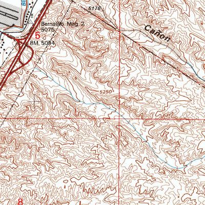 United States Geological Survey Bernalillo, NM (1990, 24000-Scale) digital map