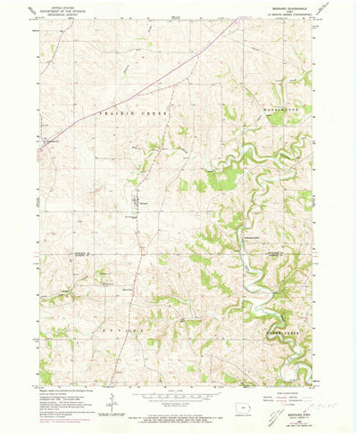 United States Geological Survey Bernard, IA (1966, 24000-Scale) digital map