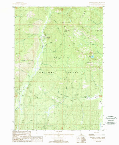 United States Geological Survey Bernard Mountain, ID (1988, 24000-Scale) digital map