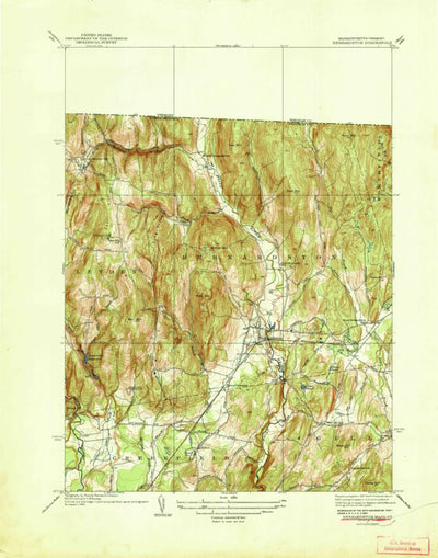 United States Geological Survey Bernardston, MA-VT (1941, 31680-Scale) digital map