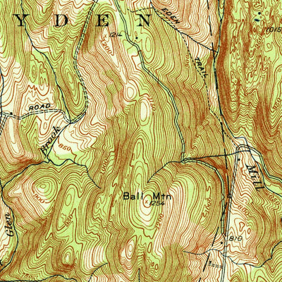 United States Geological Survey Bernardston, MA-VT (1941, 31680-Scale) digital map