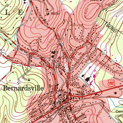 United States Geological Survey Bernardsville, NJ (1954, 24000-Scale) digital map