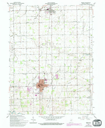 United States Geological Survey Berne, IN (1962, 24000-Scale) digital map