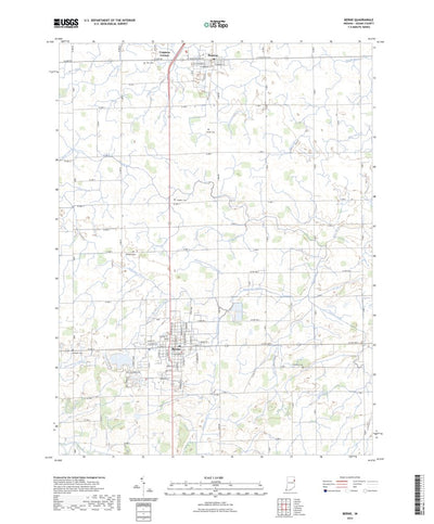 United States Geological Survey Berne, IN (2022, 24000-Scale) digital map