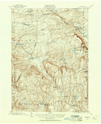 United States Geological Survey Berne, NY (1900, 62500-Scale) digital map
