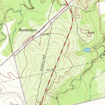 United States Geological Survey Bernecker, TX (1969, 24000-Scale) digital map