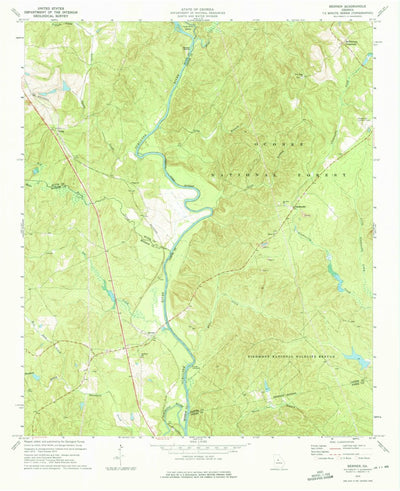 United States Geological Survey Berner, GA (1973, 24000-Scale) digital map