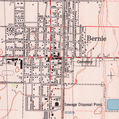 United States Geological Survey Bernie, MO (1978, 24000-Scale) digital map