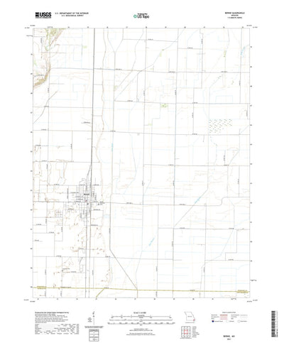 United States Geological Survey Bernie, MO (2021, 24000-Scale) digital map