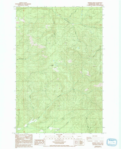 United States Geological Survey Bernier Creek, WA (1985, 24000-Scale) digital map