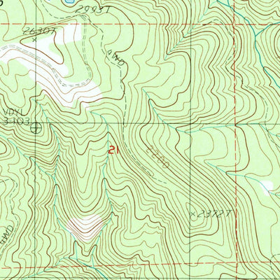 United States Geological Survey Bernier Creek, WA (1985, 24000-Scale) digital map