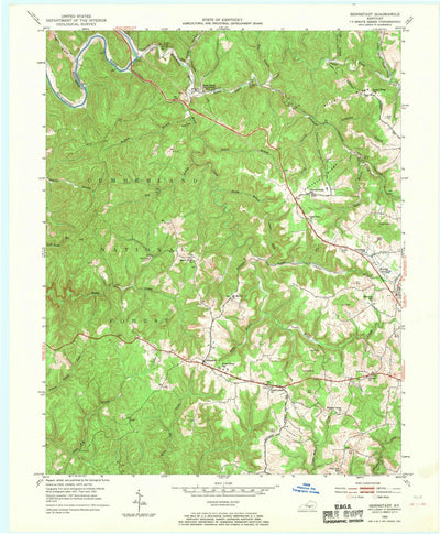 United States Geological Survey Bernstadt, KY (1952, 24000-Scale) digital map
