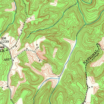 United States Geological Survey Bernstadt, KY (1952, 24000-Scale) digital map