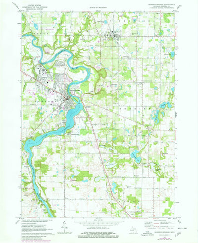 United States Geological Survey Berrien Springs, MI (1971, 24000-Scale) digital map