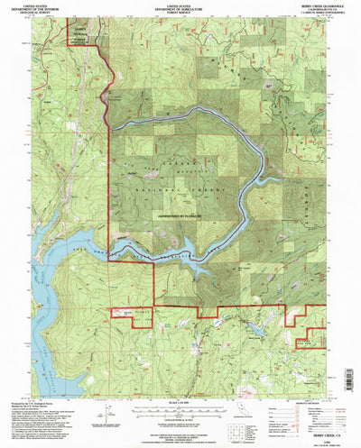 United States Geological Survey Berry Creek, CA (1994, 24000-Scale) digital map