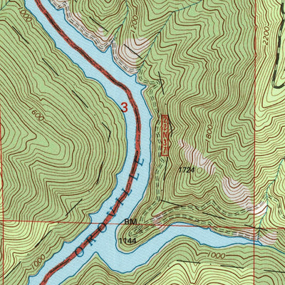 United States Geological Survey Berry Creek, CA (1994, 24000-Scale) digital map