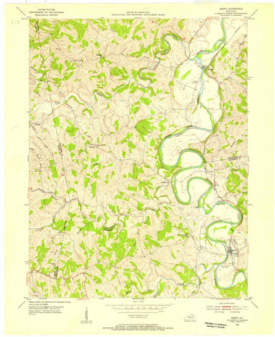 United States Geological Survey Berry, KY (1953, 24000-Scale) digital map