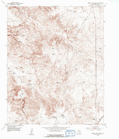 United States Geological Survey Berry Sand Draw, TX (1953, 24000-Scale) digital map