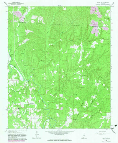 United States Geological Survey Berry SE, AL (1967, 24000-Scale) digital map