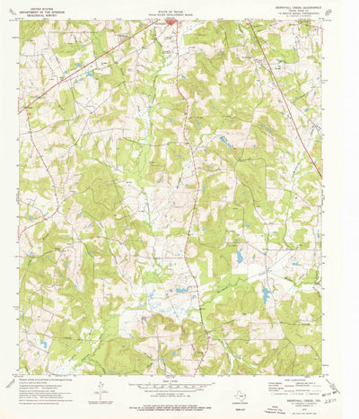 United States Geological Survey Berryhill Creek, TX (1973, 24000-Scale) digital map