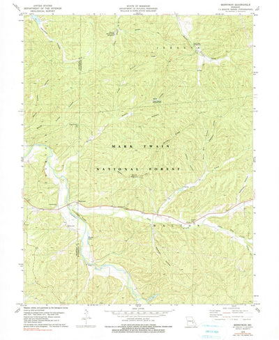 United States Geological Survey Berryman, MO (1978, 24000-Scale) digital map