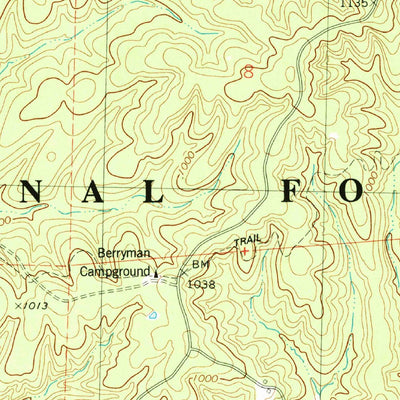 United States Geological Survey Berryman, MO (1978, 24000-Scale) digital map