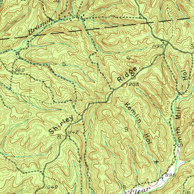 United States Geological Survey Berrynan, MO (1943, 62500-Scale) digital map