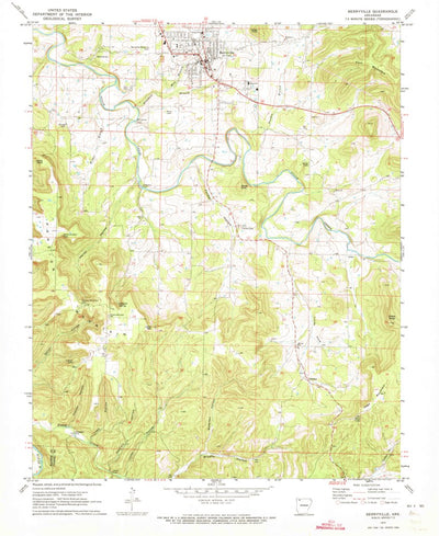 United States Geological Survey Berryville, AR (1972, 24000-Scale) digital map