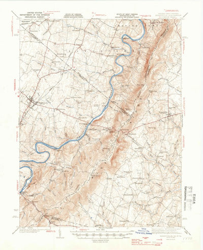 United States Geological Survey Berryville, VA-WV (1944, 62500-Scale) digital map