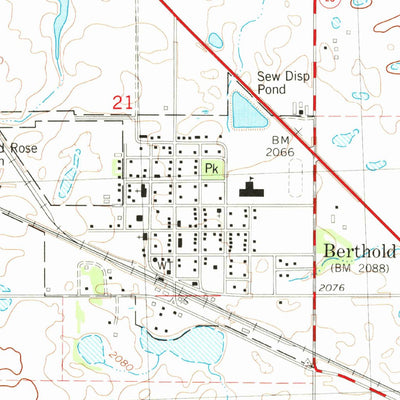 United States Geological Survey Berthold, ND (1980, 24000-Scale) digital map