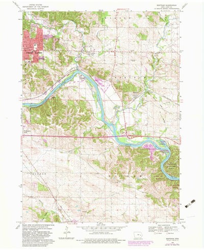 United States Geological Survey Bertram, IA (1968, 24000-Scale) digital map