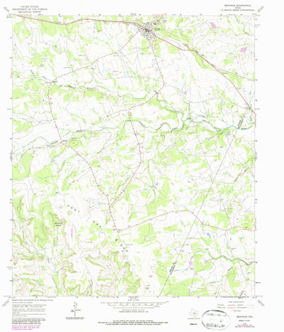 United States Geological Survey Bertram, TX (1967, 24000-Scale) digital map