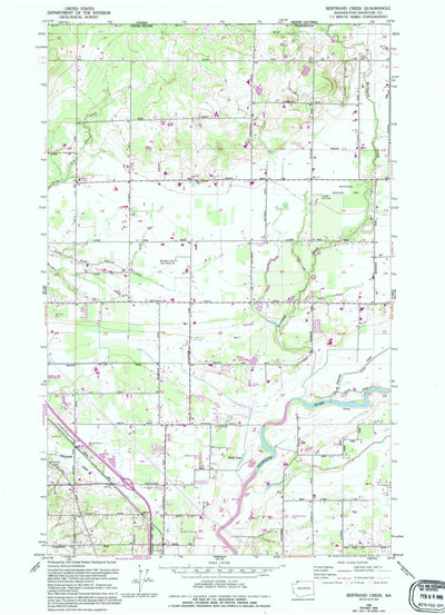 United States Geological Survey Bertrand Creek, WA (1952, 24000-Scale) digital map