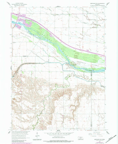 United States Geological Survey Bertrand NW, NE (1962, 24000-Scale) digital map