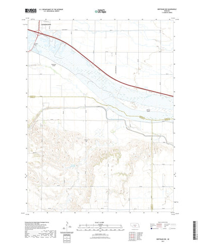 United States Geological Survey Bertrand NW, NE (2021, 24000-Scale) digital map