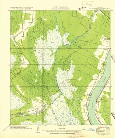 United States Geological Survey Bertrandville, LA (1932, 31680-Scale) digital map