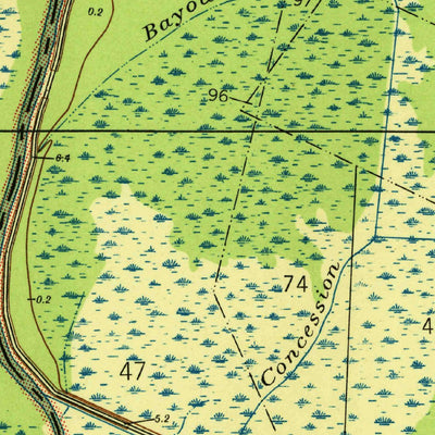 United States Geological Survey Bertrandville, LA (1940, 31680-Scale) digital map