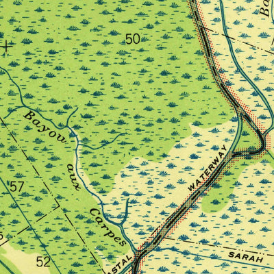United States Geological Survey Bertrandville, LA (1940, 31680-Scale) digital map