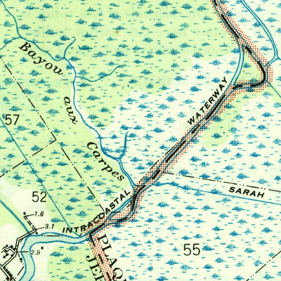 United States Geological Survey Bertrandville, LA (1947, 31680-Scale) digital map