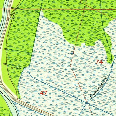 United States Geological Survey Bertrandville, LA (1951, 24000-Scale) digital map