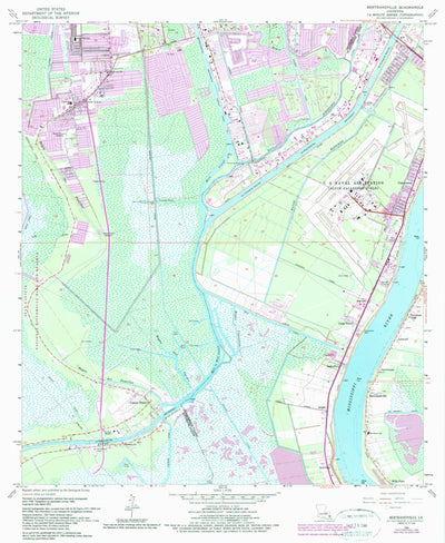 United States Geological Survey Bertrandville, LA (1966, 24000-Scale) digital map