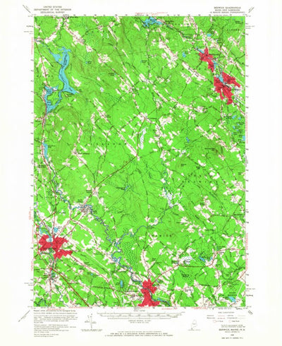 United States Geological Survey Berwick, ME-NH (1958, 62500-Scale) digital map