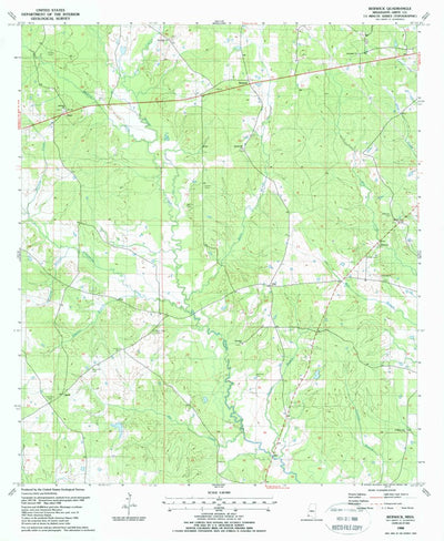 United States Geological Survey Berwick, MS (1988, 24000-Scale) digital map