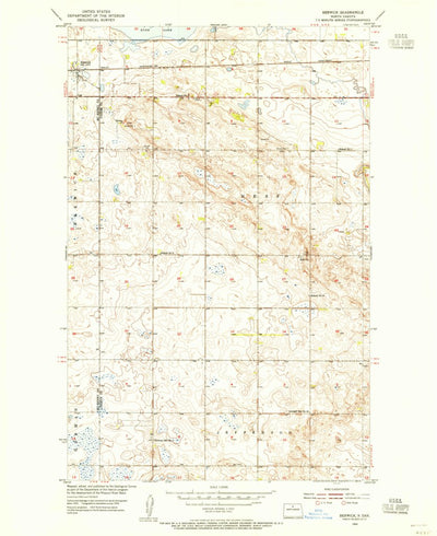 United States Geological Survey Berwick, ND (1954, 24000-Scale) digital map