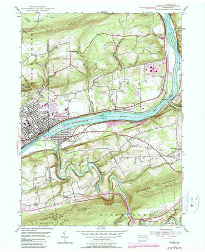 United States Geological Survey Berwick, PA (1955, 24000-Scale) digital map