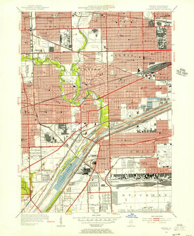 United States Geological Survey Berwyn, IL (1953, 24000-Scale) digital map