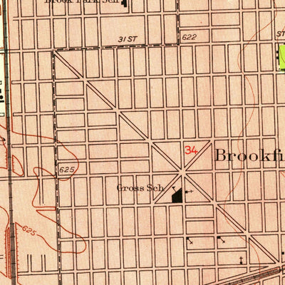 United States Geological Survey Berwyn, IL (1953, 24000-Scale) digital map