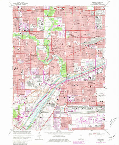 United States Geological Survey Berwyn, IL (1963, 24000-Scale) digital map